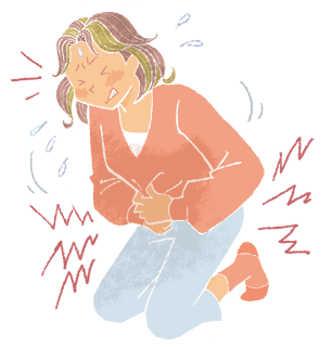 腫れ、むくみが原因の腹痛